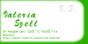 valeria szell business card